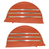 42-48 Chevrolet Full Size - Rear Fender Skirts with Seals & Moldings, Pair