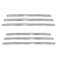 42-48 Chevrolet Fleetline Rear Fender Skirt Moldings, 6 Pieces, Set