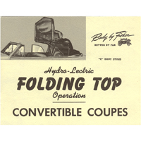 42-48 Chevrolet Full Size Convertible Coupe - Folding Top Operation Manual