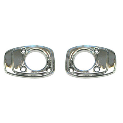 47-48 Chevrolet Passenger Car Exterior Door Handle Escutcheons, Pair