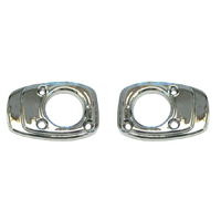 47-48 Chevrolet Passenger Car Exterior Door Handle Escutcheons, Pair