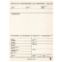48-52 Chevrolet Car - Factory Build Sheet
