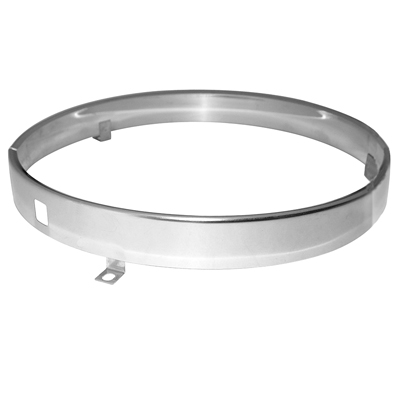 40-54 Chevrolet Headlight Bulb Retaining Ring, Polished Stainless Steel, 3 Tab