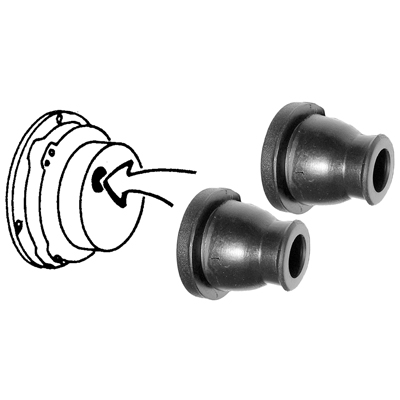 57 Chevrolet Passenger Car Headlamp Bucket Wire Grommets, Pair