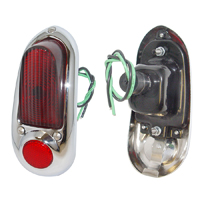 49-50 Chevrolet Fullsize Tail Lamp Assembly, Stainless Bezel LH Each