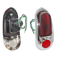 49-50 Chevrolet Fullsize Tail Lamp Assembly, Stainless Bezel RH Each