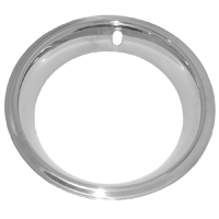 Rally Wheel Trim Rings, Squared Edges Stainless Steel, 15