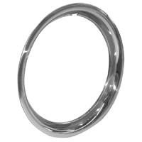 Rally Wheel Trim Rings, Round Edges Stainless Steel, 15