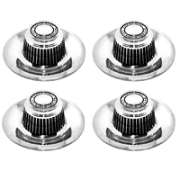 Rally Wheel Hub Cap Set, Chrome Derby Style 