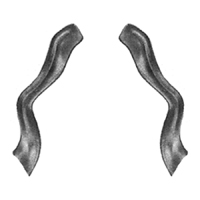 49-52 Chevrolet Full Size Convertible Auxiliary Door Seals, Pair