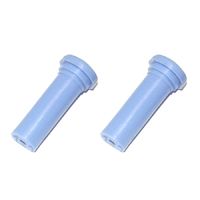 58-60 Chevrolet Full Size Car Door Lock Knobs, Light Blue, Pair