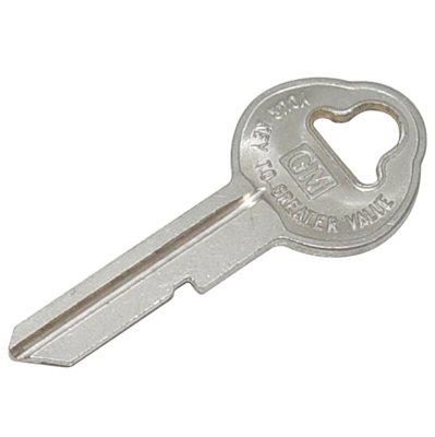40-66 Chevrolet Full Size Car GM Key Blank, Glove Box, Trunk.