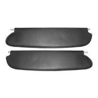 49-50 Chevrolet Convertible Black Vinyl Flip-Type Sunvisors, Pair