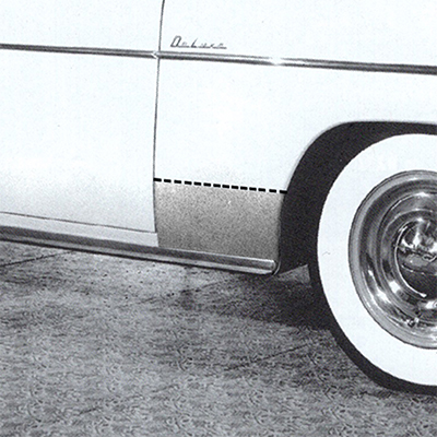 49-52 Chevrolet Full Size - Fender Lower Patch Panel Behind Front Tire, RH