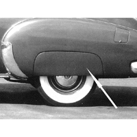 49-50 Chevrolet Rear Fender Skirts, Pair