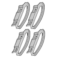 49-52 Chevrolet Rear Fender Skirt Guides, Set of 4