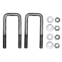 38-54 Chevrolet Rear Leaf Spring U-Bolts w/Hardware, Pair