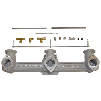 41-52 Chevrolet Full Size 6-Cyl 216 Car - Offenhauser Triple Carb Intake Manifold Kit