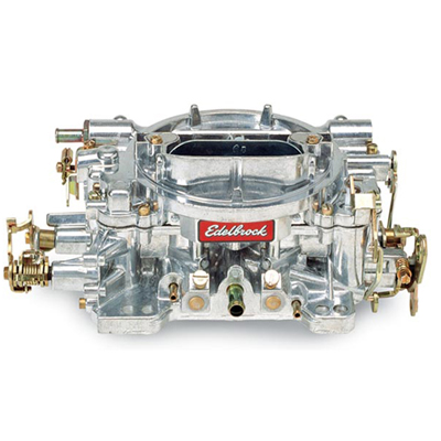 Edelbrock Carburetor, 600 CFM, Manual Choke, Bright Silver Finish (1405)