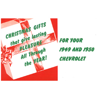 49-50 Chevrolet Car - Accessory Book, Christmas Gift Issue, Foldout Brochure