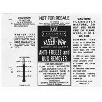 Chevrolet Car - Kleer-View Windshield Washer/Antifreeze/Bug Remover Optikleen Bottle Decal