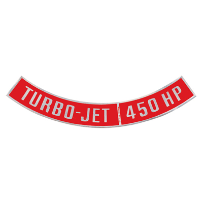 Big Block Air Cleaner Decal, Turbo-Jet 450 Hp