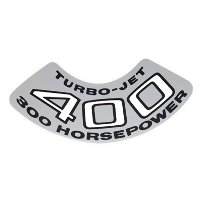 Chevrolet Big Block Car - Turbo Jet 400 / 300 HP Air Cleaner Decal