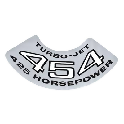 Chevrolet Big Block Car - Turbo Jet 454 / 425 HP Air Cleaner Decal