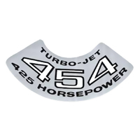 Chevrolet Big Block Car - Turbo Jet 454 / 425 HP Air Cleaner Decal