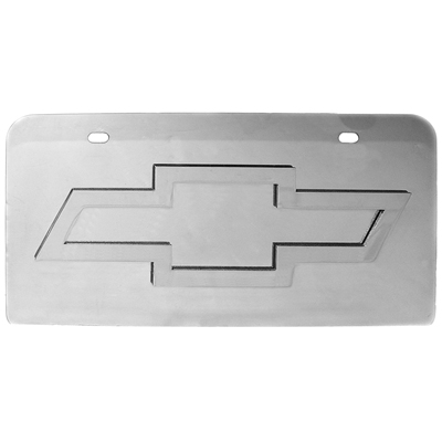 License Plate - Bow Tie - Stainless Steel