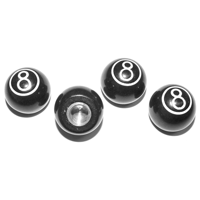 Air Stem Valve Covers, 8 Balls, Set