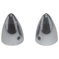 Universal Windshield Wiper Shaft Covers, Bullet-Style, Chrome, 9/16