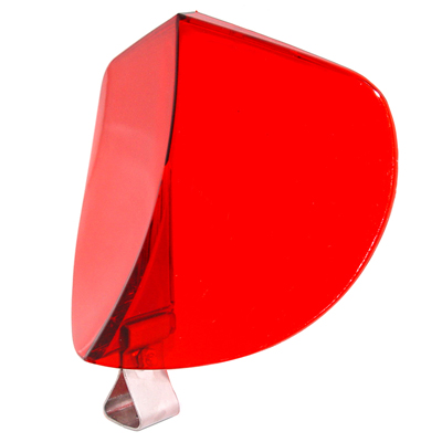 Hood Split Bi-Flector, Plastic Red