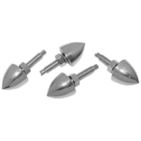 Chrome License Plate Bolts - Bullet-Style, Set of 4 pcs