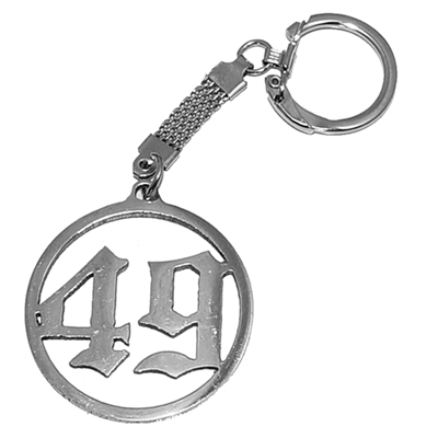 1949 Keychain, Polished Stainless Steel