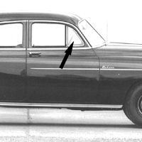 49-52 Chevrolet Styleline, Sedan Delivery, Wagon, Coupe LH or RH Clear Front Door Vent Glass