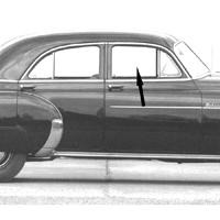 49-52 Chevrolet Styleline 4-Door Sedan/Sedan Delivery Clear Front Door Glass