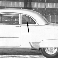 49-52 Chevrolet Business / Sport Coupe Clear Quarter Glass