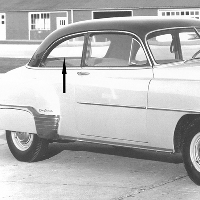 49-52 Chevrolet Styleline 2-Door Sedan Clear Quarter Glass