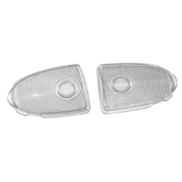 51 Chevorlet Parking Lamp Lenses, Clear Glass, Pair