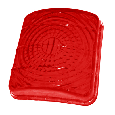 51-52 Chevrolet Fullsize Tail Lamp Lens, Red Glass, Each