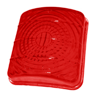 51-52 Chevrolet Fullsize Tail Lamp Lens, Red Glass, Each