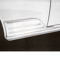 51-52 Chevrolet Passenger Car Front Fender Gravel Shields, w/o Nuts, Pair