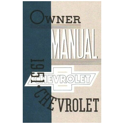 51 Chevrolet Car - Owners Manual