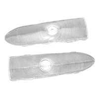 52 Chevorlet Parking Lamp Lenses, Clear Plastic, Pair