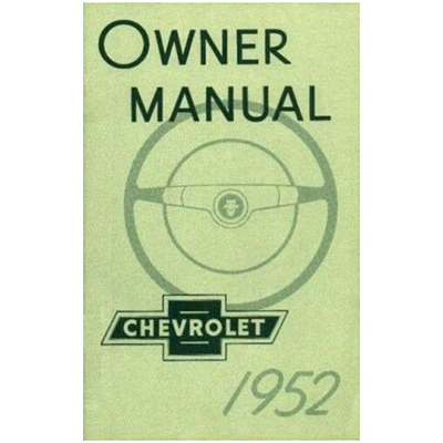 52 Chevrolet Car - Owners Manual