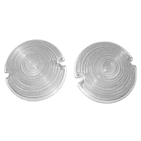 53 Chevorlet Parking Lamp Lenses, Clear Glass, Pair