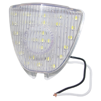53 Chevrolet Fullsize Back-up Light Lens, 12 Volt L.E.D. Clear Plastic, Each