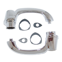 53-54 Chevrolet 2-Door Hardtop/Convertible Exterior Door Handles, Chrome, Pair