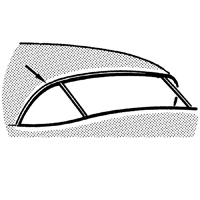 53-54 Chevrolet 2-Door Hardtop Rear Window Seal